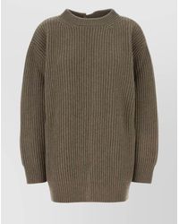 MM6 by Maison Margiela - Ribbed Oversized Wool Sweater Dress - Lyst
