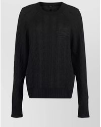 Etro - Cable-Knit Cashmere Crew-Neck Sweater With Raglan Sleeves - Lyst