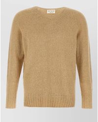 Ma'ry'ya - Bouclé Sweater Raglan Sleeves Ribbed Trims - Lyst