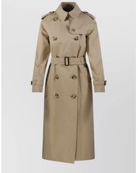 Burberry - Cotton Long Double-Breasted Trench Coat - Lyst
