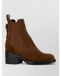 Chloé - Dakota Suede Ankle Boots Buckle Detail - Lyst