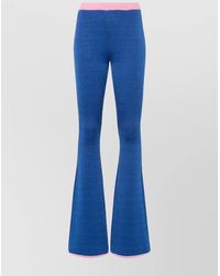 Bally - Silk Patterned Jacquard Flared Trousers - Lyst