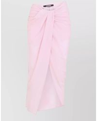 Jacquemus - High Waist Draped Asymmetric Ruched Skirt - Lyst