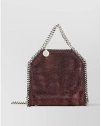 Stella McCartney - Falabella Tiny Crystal-Embellished Crossbody Bag - Lyst