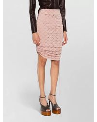 Marine Serre - Printed Slim-Fit Knitted Skirt - Lyst