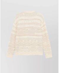 Laneus - Crew Neck Knit Sweater - Lyst