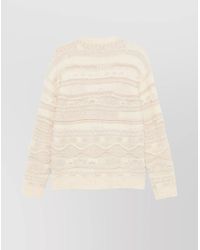 Laneus - Crew Neck Knit Sweater - Lyst
