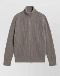 MM6 by Maison Margiela - High Collar Long Sleeve Ribbed Knit Sweater - Lyst