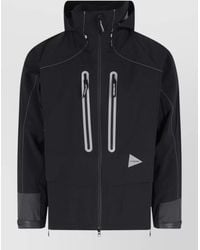 and wander - Long Hooded Coat Reflective Panels Adjustable Cuffs - Lyst