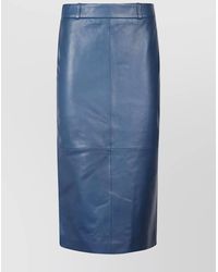 Frankie Shop - Midi Skirt With Back Slit And Belt Loops - Lyst