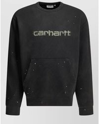 Carhartt - Logo-Print Paint-Splatter Cotton Sweatshirt - Lyst