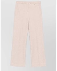 Circolo 1901 - Cotton Blend Trousers Mid Rise Straight Leg - Lyst