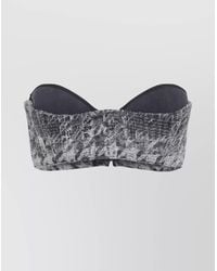 DIESEL - Cotton Strapless Cropped Top - Lyst