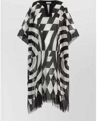 Dries Van Noten - Printed V-Neck Asymmetric Caftan - Lyst