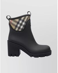 Burberry - Chunky Sole Ankle Length Check Pattern Boots - Lyst