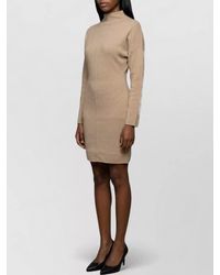 Max Mara - Cashmere Virgin Wool Long-Sleeve Stand-Collar Cutout Maxi Knitted Dress - Lyst