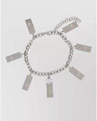 MM6 by Maison Margiela - Numeric Charms Chain Link Adjustable Bracelet - Lyst