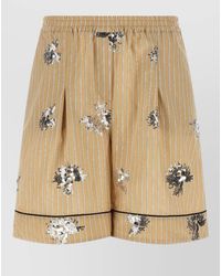 Le twins - Mezzodì Shorts Loose Fit Striped Floral Pockets - Lyst