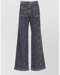 Etro - Printed Straight-Leg Jeans - Lyst