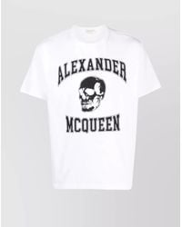 McQueen - Organic Cotton Crew Neck T-Shirt - Lyst