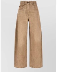 Brunello Cucinelli - Denim Barrel-Leg Jeans - Lyst