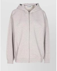 Ganni - Organic Cotton Zip Hoodie - Lyst