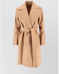 Max Mara - Waist Belted Long Length Jacket - Lyst