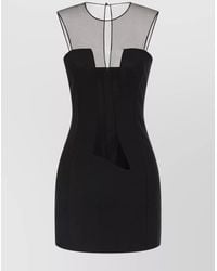 Nensi Dojaka - Tulle Insert Mini Dress - Lyst