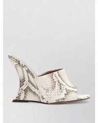 Paris Texas - Python Print Wedge Heel Open Toe Mules - Lyst