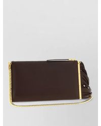 Elisabetta Franchi - Fringe Clutch Bag Chain Strap - Lyst