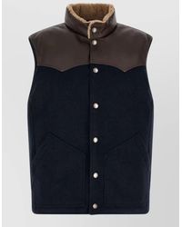 Brunello Cucinelli - Paneled Flannel Feather Padded Vest - Lyst