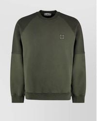 Stone Island - Crew-Neck Cotton Sweatshirt Raglan Sleeves - Lyst