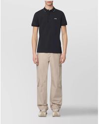 BOSS - Cotton Pique Polo Shirt With Short Sleeves - Lyst