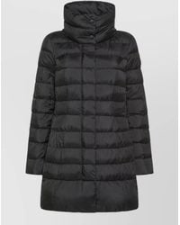 Peuterey - Long Quilted Jacket High Collar Side Pockets - Lyst