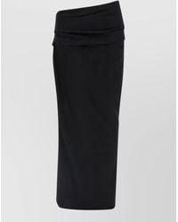 Entire studios - Wool Draped Asymmetric Midi Skirt - Lyst