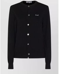 COMME DES GARÇONS PLAY - Wool Long-Sleeve Cardigan - Lyst