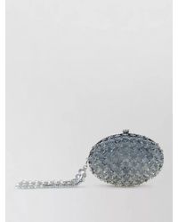 Self-Portrait - Crystal Chain Oval Mini Clutch Bag - Lyst