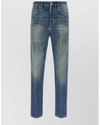 Versace - Denim Jeans Belt Loops Faded Five Pockets - Lyst