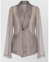 Rick Owens - Stag Jkt Tailored Blazer Silk Blend - Lyst