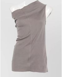 Rick Owens - Cotton Asymmetric One-Shoulder Sleeveless Top - Lyst