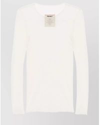 Uma Wang - Lightweight Sheer Stretch Fit Long Sleeve Top - Lyst