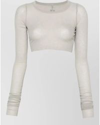 Rick Owens - Cropped Long-Sleeve T-Shirt - Lyst