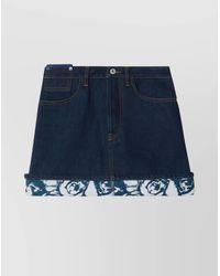 Burberry - Denim Mini Skirt - Lyst