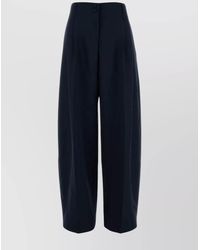 McQueen - Wool Wide-Leg Trousers - Lyst