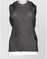 Circus Hotel - Sleeveless Ribbed Top V Neck Design - Lyst