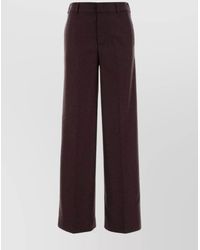 PT Torino - Lorenza Wide Leg Wool Blend Trousers - Lyst
