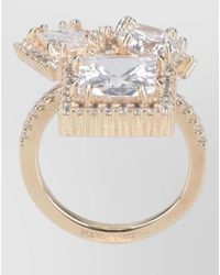 Maison Margiela - Statement Ring Band Multiple Gemstones Design - Lyst