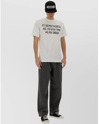 Moschino - "Graphic Message Print" T-Shirt - Lyst