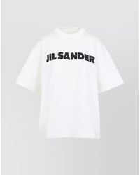 Jil Sander - Logo Print Oversized Cotton T-Shirt - Lyst