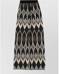 Circus Hotel - Geometric Lamé Jacquard Wide-Leg Trousers - Lyst